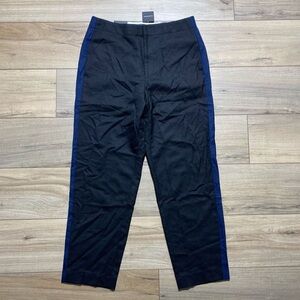 Club Monaco Womens Ryanne CB Wool Blend Pants Size 8 Black Side‎ Stripes